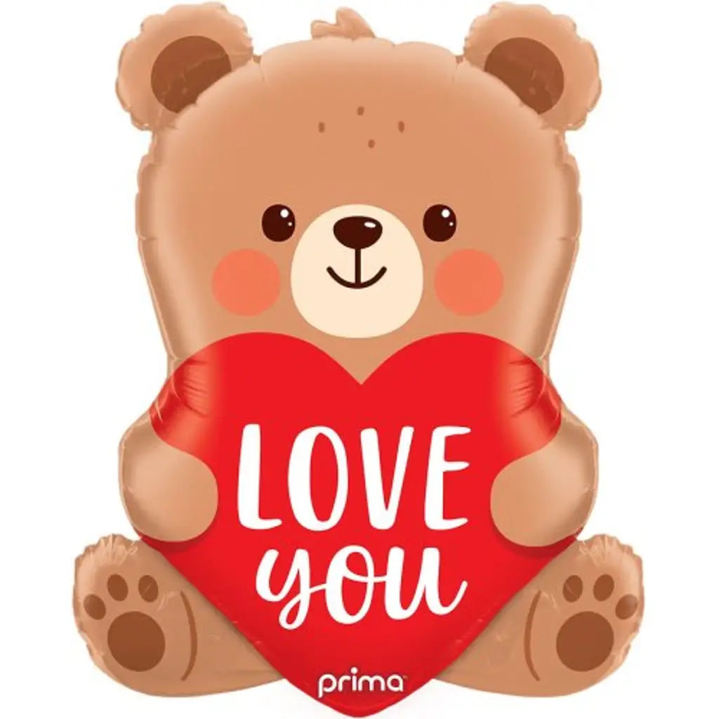 Prima Foil Balloon Love You Bear 27in P634240