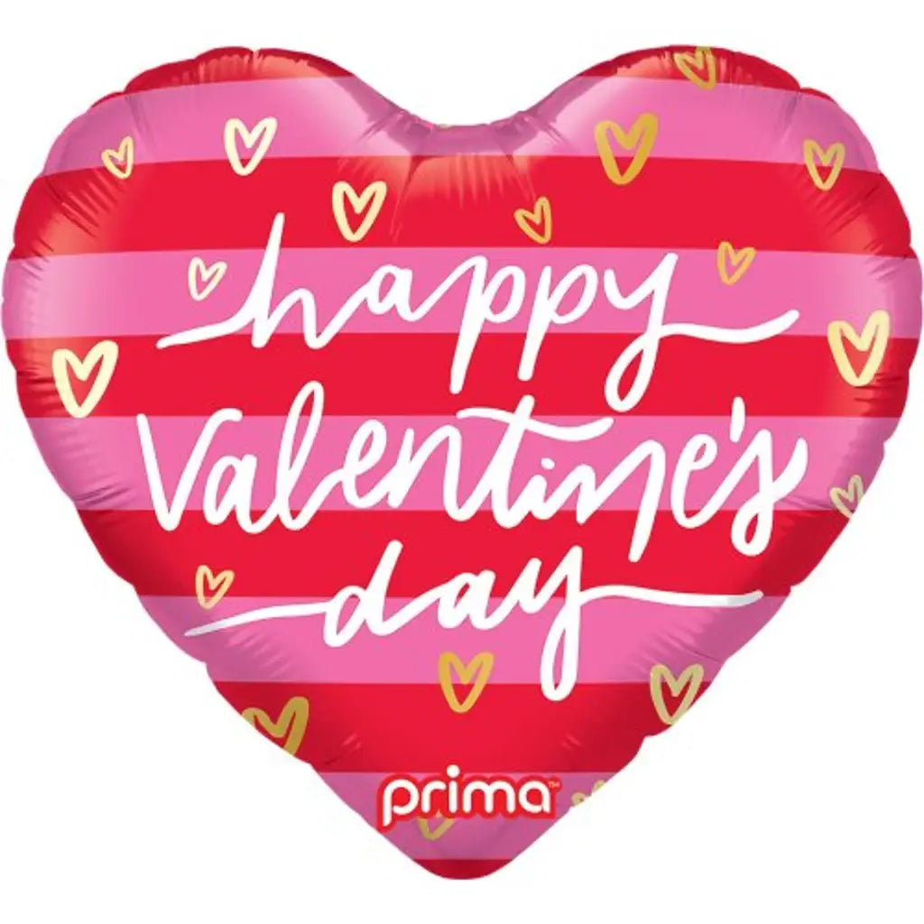Prima Foil Balloon Valentine Pink And Red 18in P633717