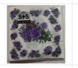 Sunshines Lunch Napkins Assorted Designs 33x33cm 20Pk