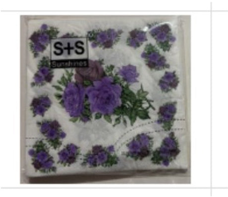 Sunshines Lunch Napkins Assorted Designs 33x33cm 20Pk