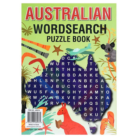 Puzzle Book Wordsearch Australian Theme 270x195mm 48Pg 289974