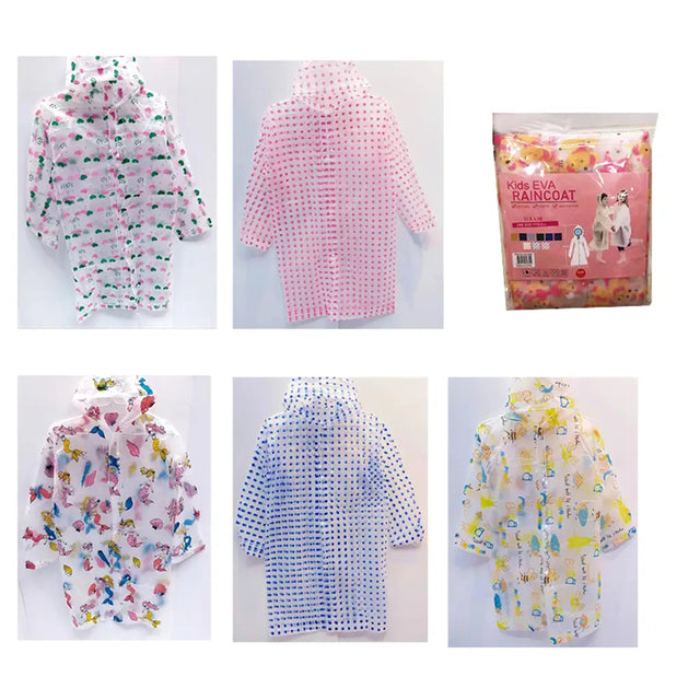 Raincoat Kids Transparent 6Asst 50X120cm K148276