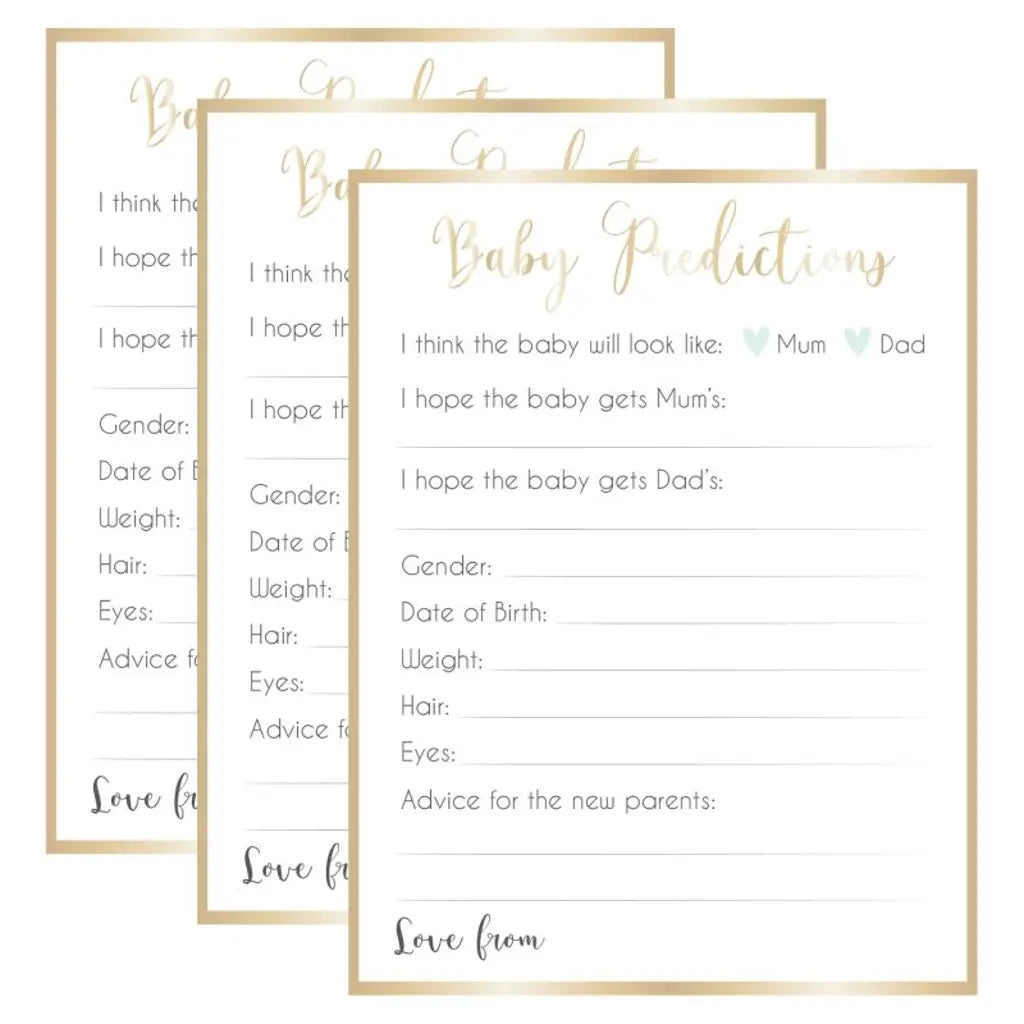 Ready To Pop Baby Predictions Game Sheets 8Pk 9911410