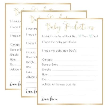 Ready To Pop Baby Predictions Game Sheets 8Pk 9911410