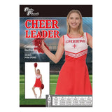 Red Cheer Leader Costume Including Dress, Pompom PP88757