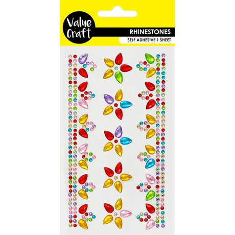Rhinestone Adhesive Large Petals 1 Sheet VCRST118