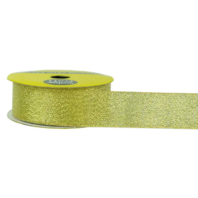 Ribbon Nylon Taffeta Metallic Gold 25mmX3m VMRGD25