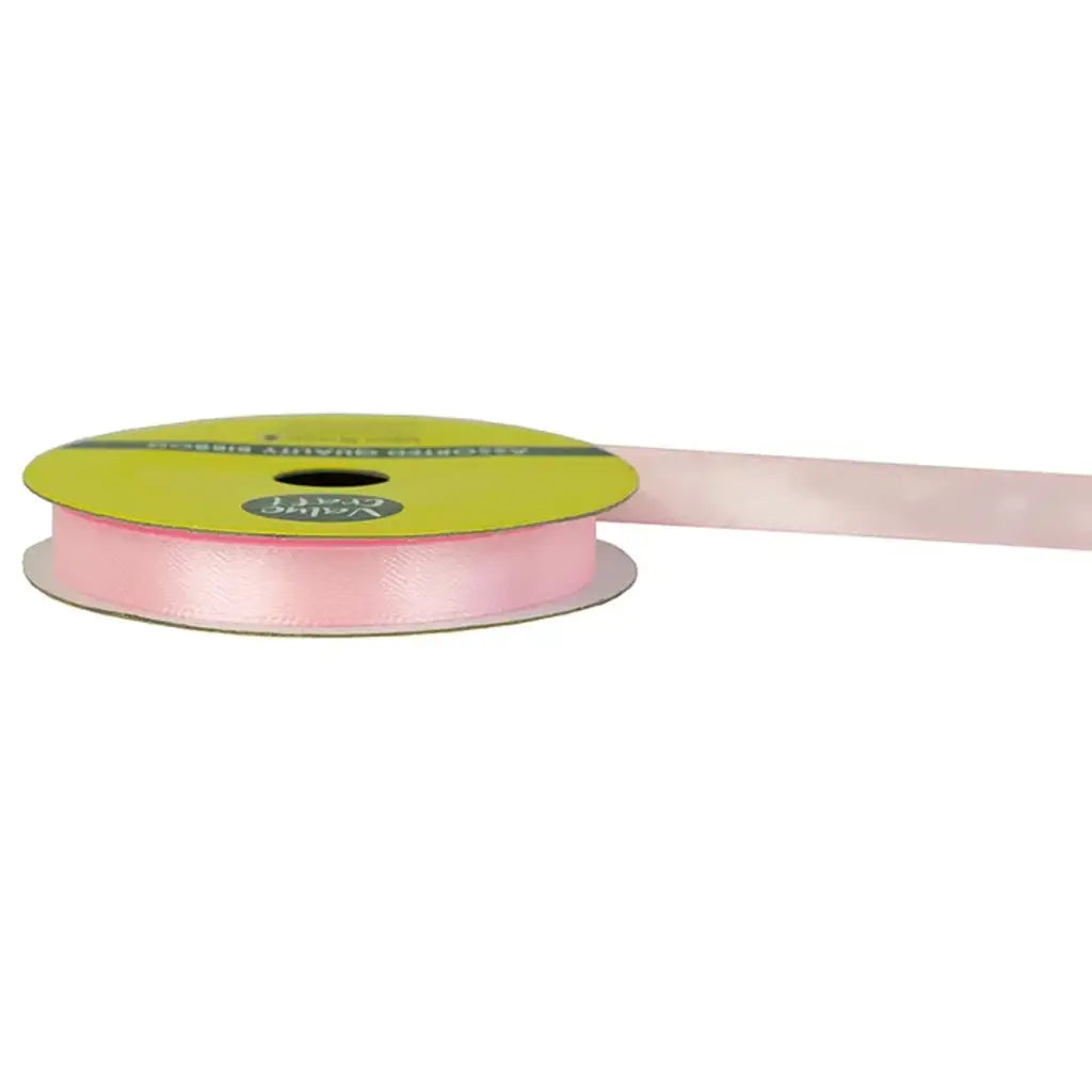 Ribbon Polyester Satin Baby Pink 10mmX10m VN10BP