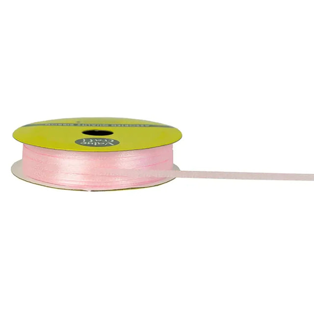 Ribbon Polyester Satin Baby Pink 3mmX15m VN03BP