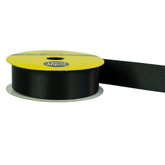 Ribbon Polyester Satin Black 22mmX3m VN22BK