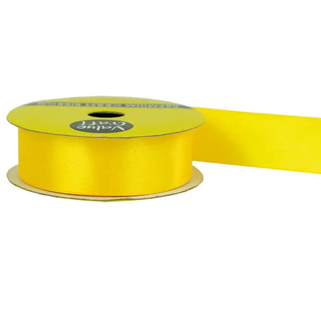 Ribbon Polyester Satin Bright Yellow 22mmX3m VN22BYL