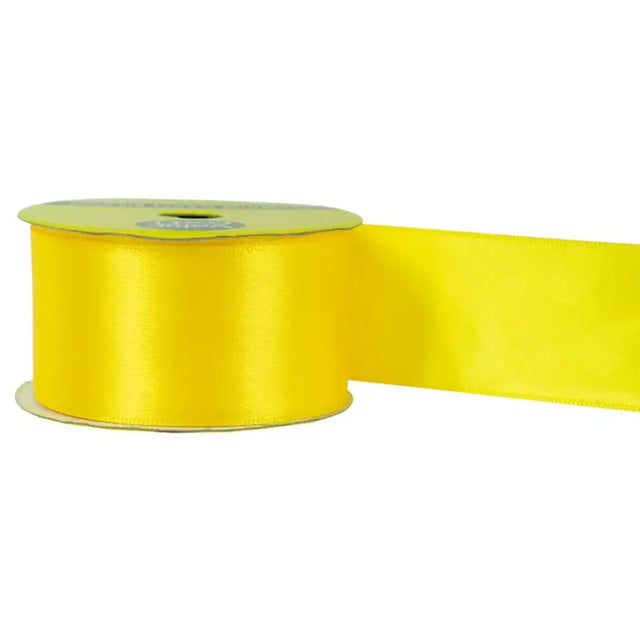 Ribbon Polyester Satin Bright Yellow 38mmX3m VN38BYL