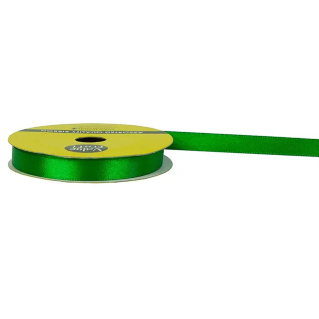 Ribbon Polyester Satin Green 10mmX10m VN10GRN
