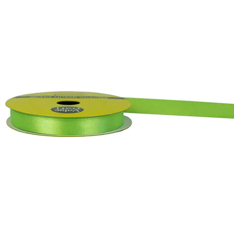 Ribbon Polyester Satin Lime Green 10mmX10m VN10LM