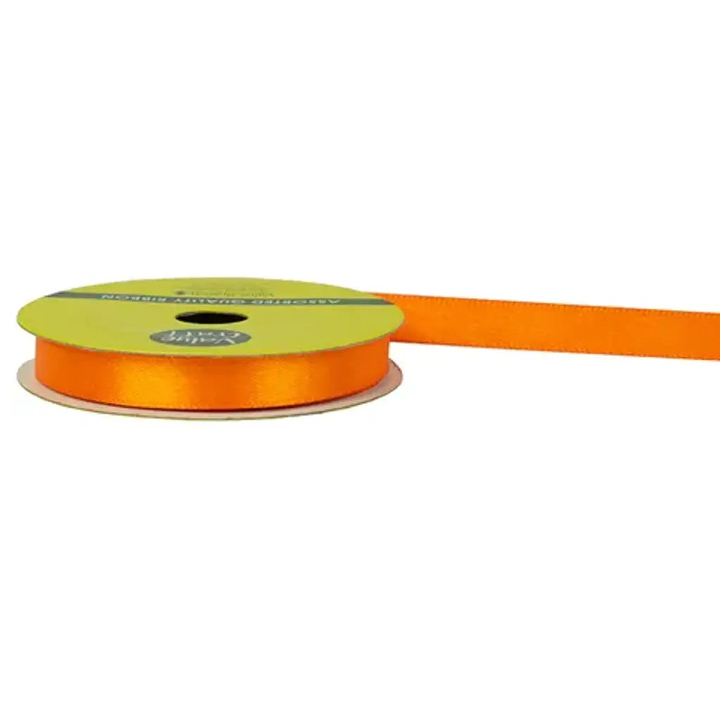 Ribbon Polyester Satin Orange 10mmX10m VN10OR