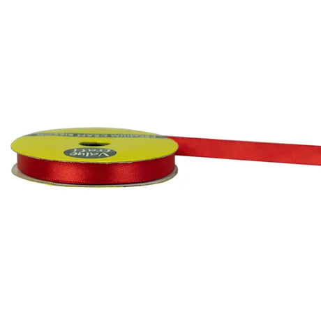 Ribbon Polyester Satin Red 10mmX10m VCRNSRD