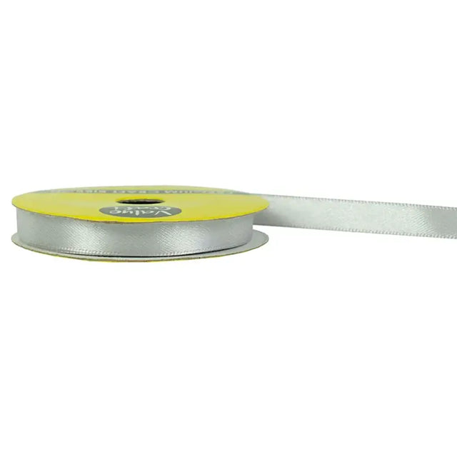 Ribbon Polyester Satin Silver 10mmX10m VN10SLV