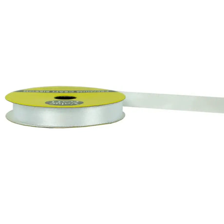 Ribbon Polyester Satin White 10mmX10m VN10029
