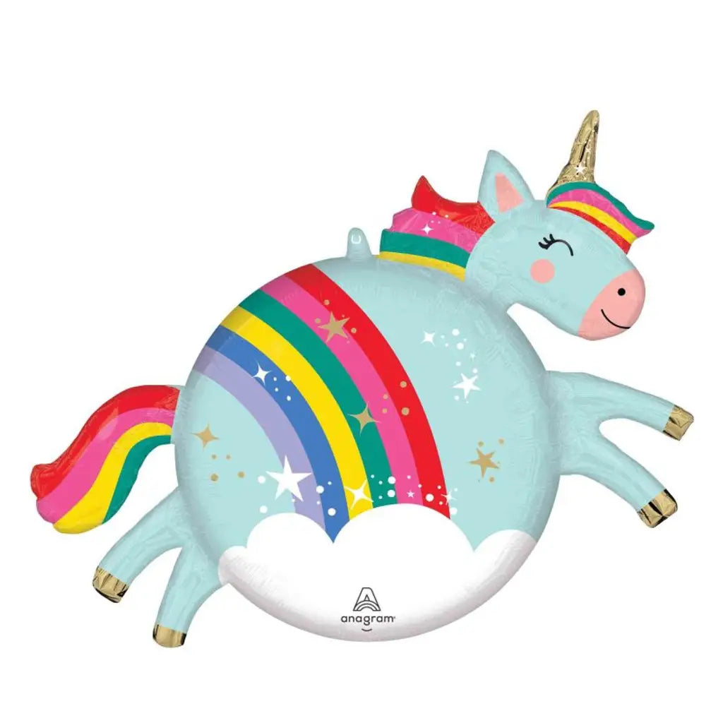 Round Printed Unicorn Magic Pattern 73x60cm 4893701