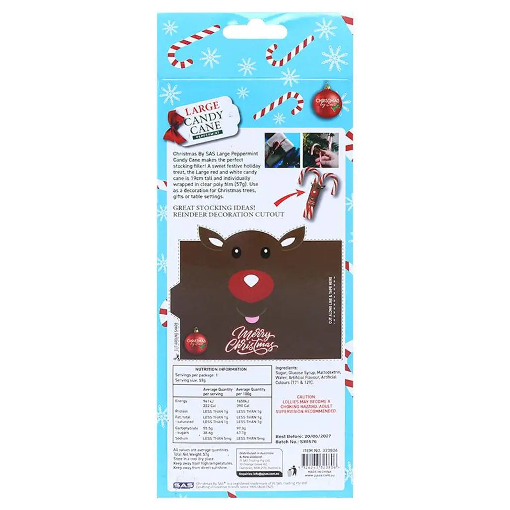 SAS Candy Cane Large Peppermint 57g 19cm 320806
