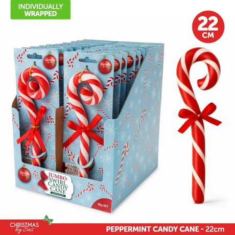 SAS Candy Cane Large Swirl Peppermint 85g 22cm 320844