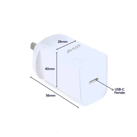 SAS Charger 1-Port USB-C 20W White 275083