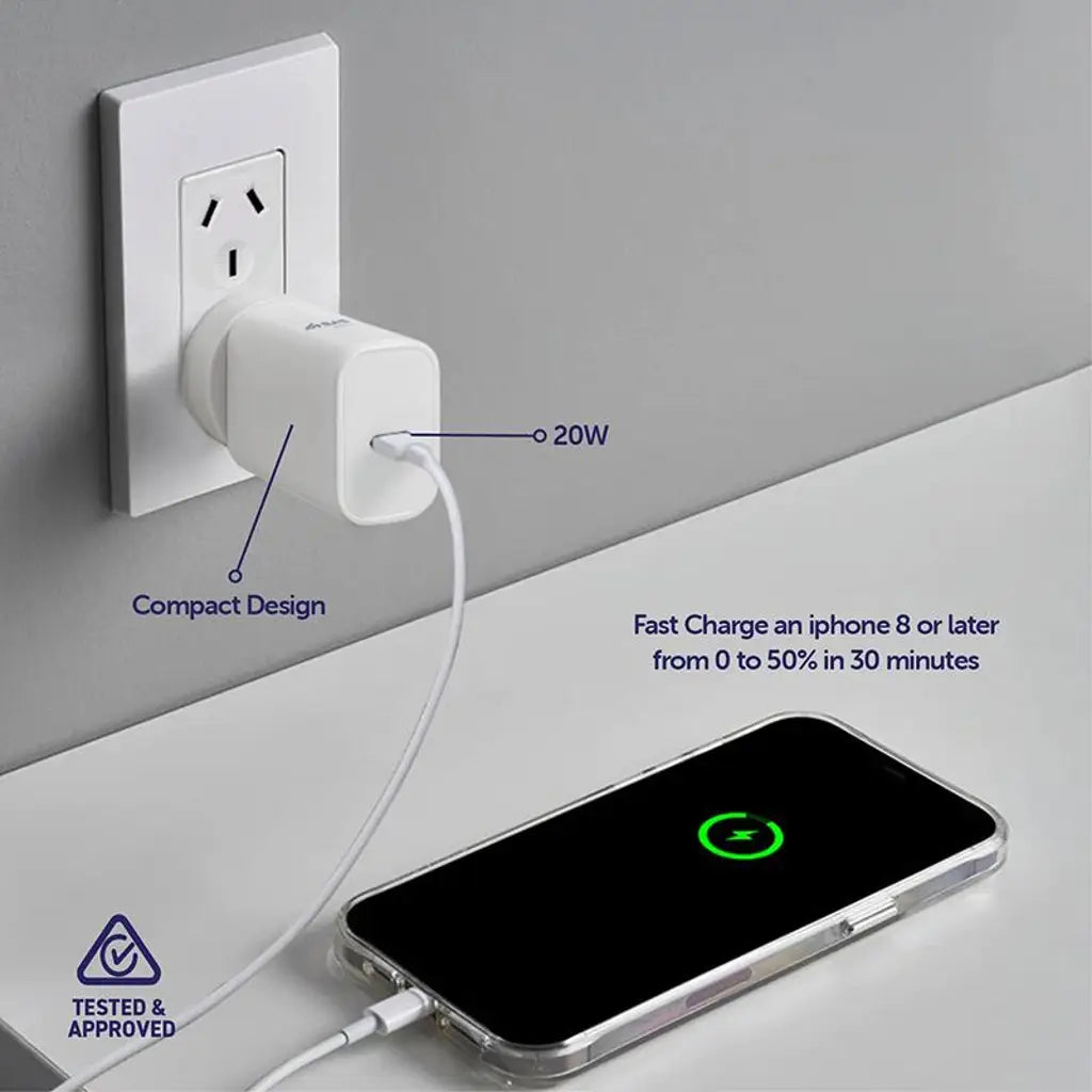 SAS Charger 1-Port USB-C 20W White 275083