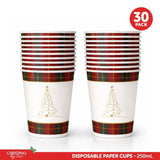 SAS Christmas Paper Cups 250ml 30Pk 265213