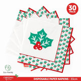 SAS Christmas Paper Napkins 33x33cm 30Pk 321926