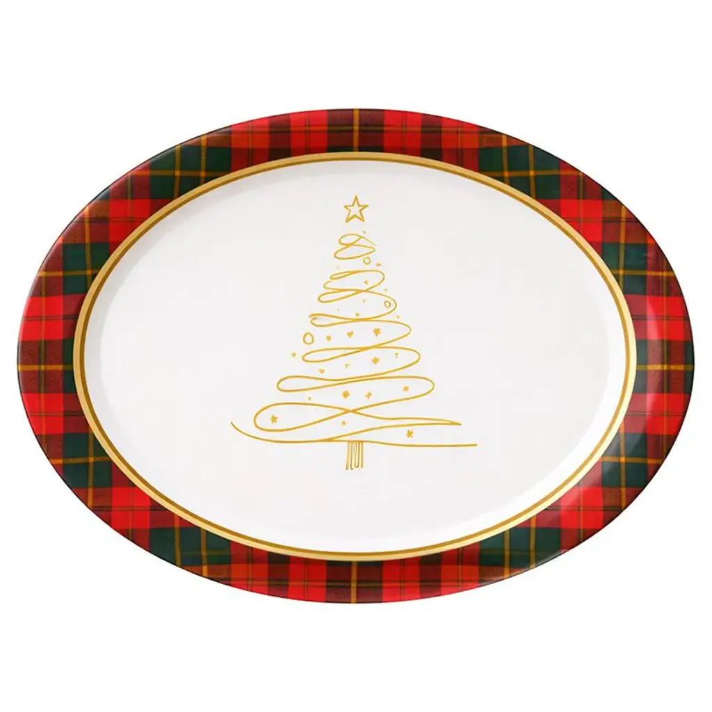 SAS Christmas Paper Plates Oval 31x23cm 30Pk 265190