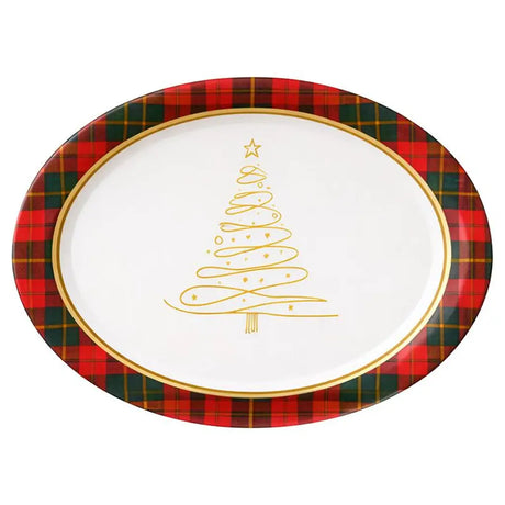 SAS Christmas Paper Plates Oval 31x23cm 30Pk 265190