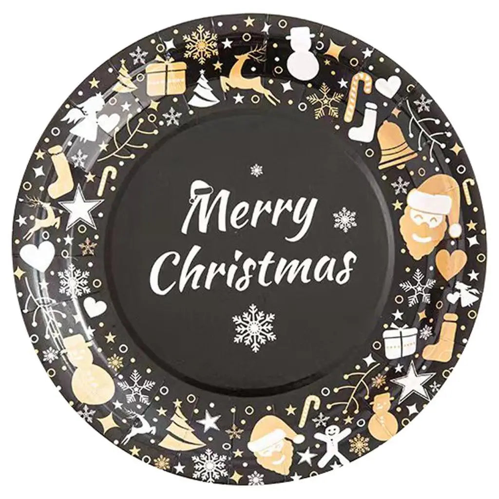 SAS Christmas Paper Plates Round Assorted 25cm 10Pk 273072