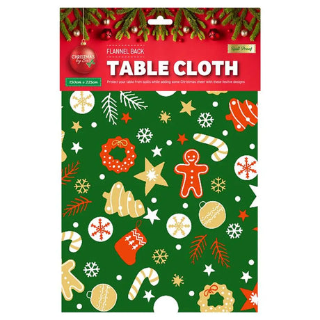 SAS Christmas Table Cloth Flannel Back Assorted 130x225cm 63895