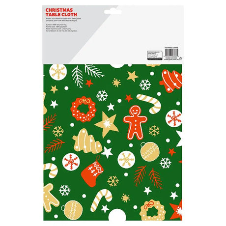 SAS Christmas Table Cloth Flannel Back Assorted 130x225cm 63895