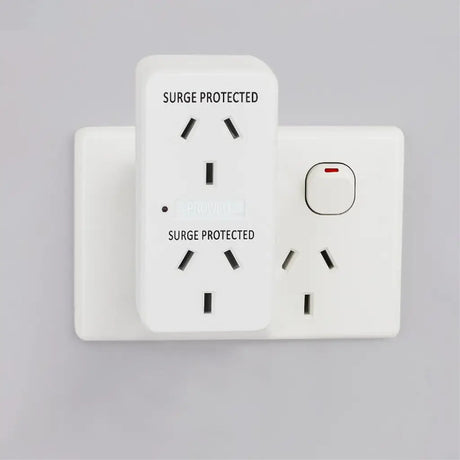SAS Double Adaptor With Surge Protection 240V 10A Vertical 255139
