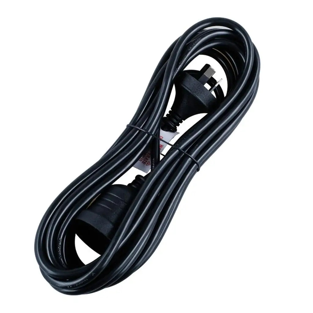 SAS Extension Lead Black 240V 10A Max Load 2400W 5m 274369