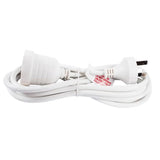 SAS Extension Lead White 240V 10A Max Load 2400W 3m 76796