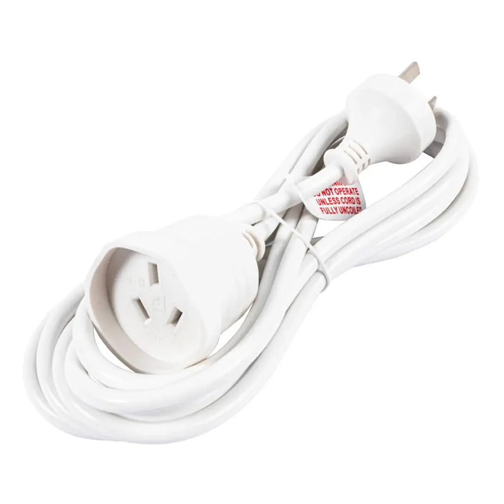 SAS Extension Lead White 240V 10A Max Load 2400W 3m 76796