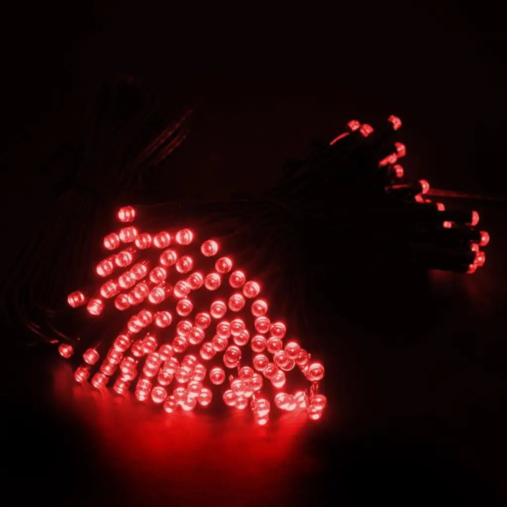 SAS Fairy Light Solar 100LED Red 7.5m 224272