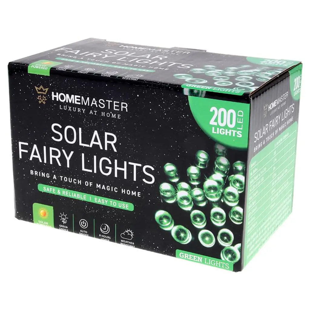SAS Fairy Light Solar 200LED Green 13.5m 273454