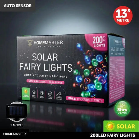 SAS Fairy Light Solar 200LED Multi Colour 13.5m 184767