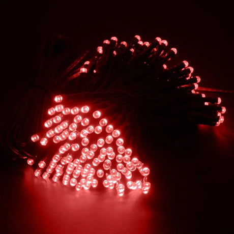 SAS Fairy Light Solar 200LED Red 13.5m 273461
