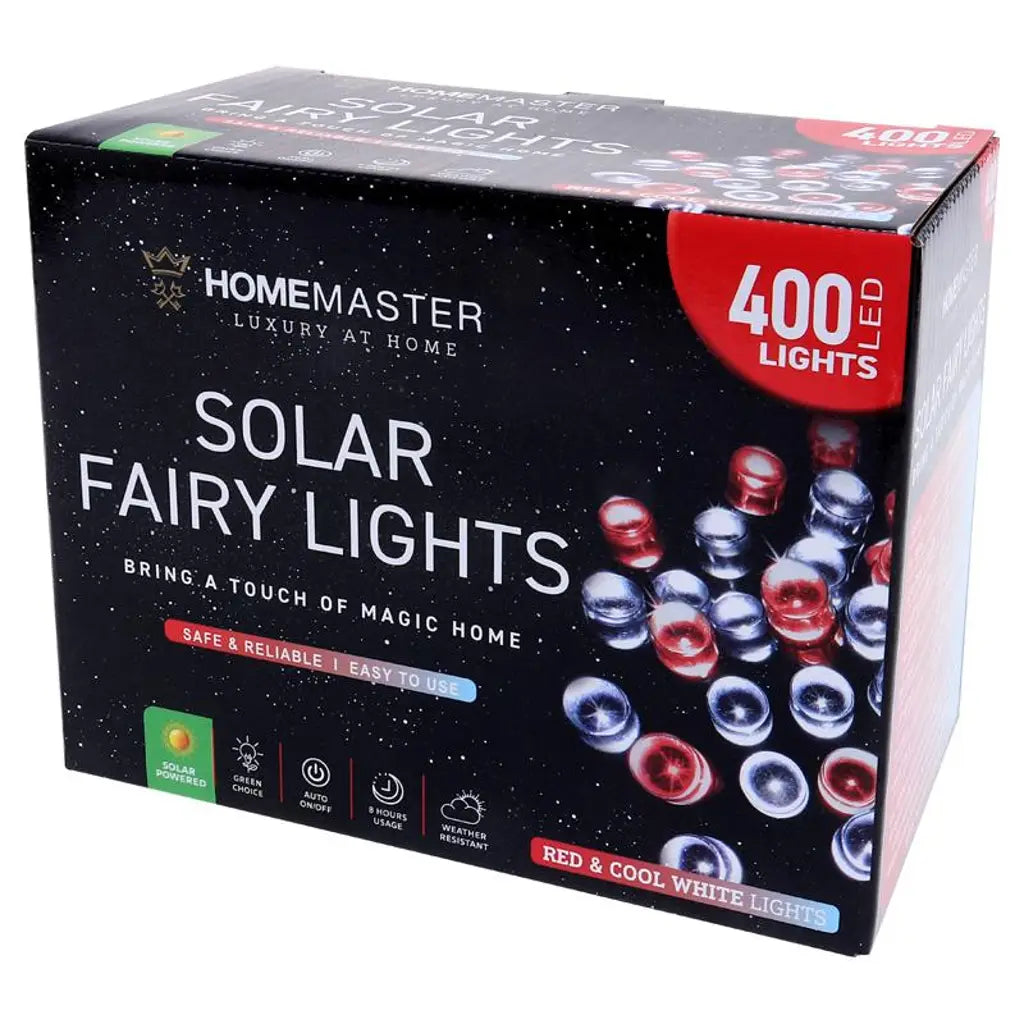 SAS Fairy Light Solar 400LED Cool White 25.5m 321162