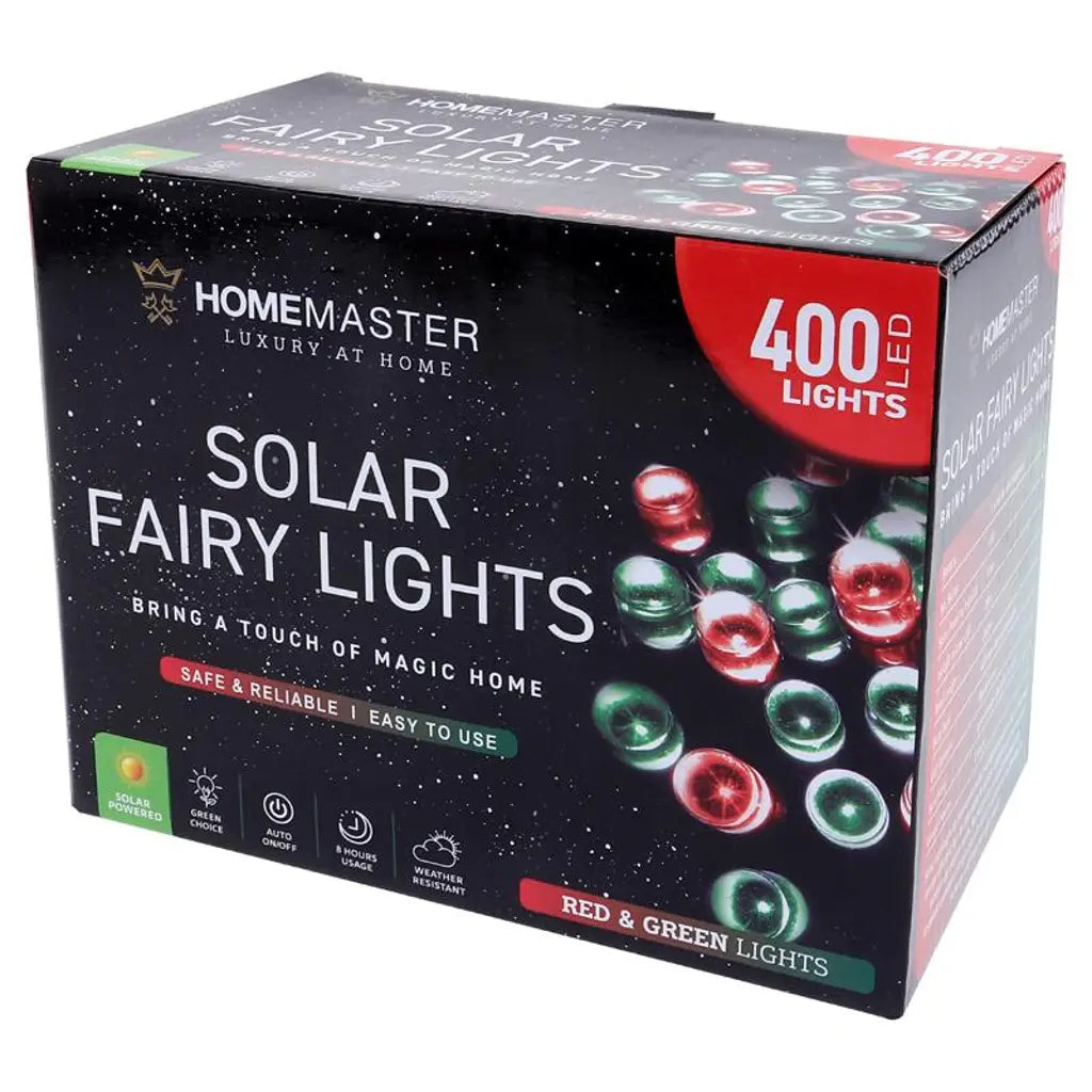 SAS Fairy Light Solar 400LED Red & Green 25.5m 321179