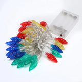 SAS Fairy String Light Battery Operated Ornament Cone 35LED Multi Colour 4.3m 223657