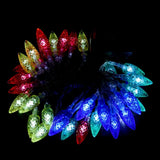 SAS Fairy String Light Battery Operated Ornament Cone 35LED Multi Colour 4.3m 223657