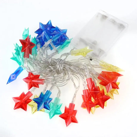 SAS Fairy String Light Battery Operated Ornament Star 35LED Multi Colour 4.3m 223664