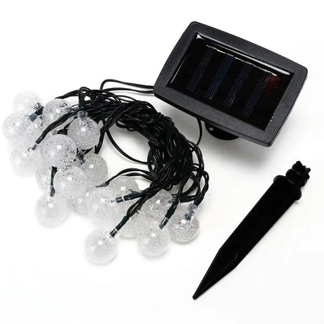 SAS Fairy String Light Solar Ball Bubble 20LED Multi Colour 7.8m 223633