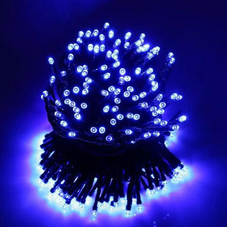 SAS Icicle Light Solar 180LED Blue 7.3m 264988