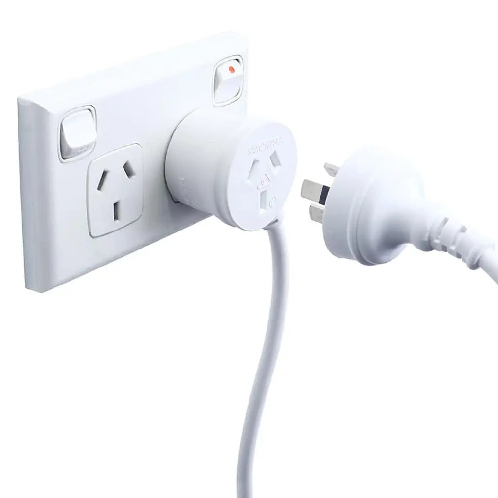 SAS Piggy Back Extension Lead White 240V 10A Max Load 2400W 5m 272587